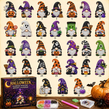 🔥31 Days of Gnome Surprises Halloween Diamond Painting Advent Calendar