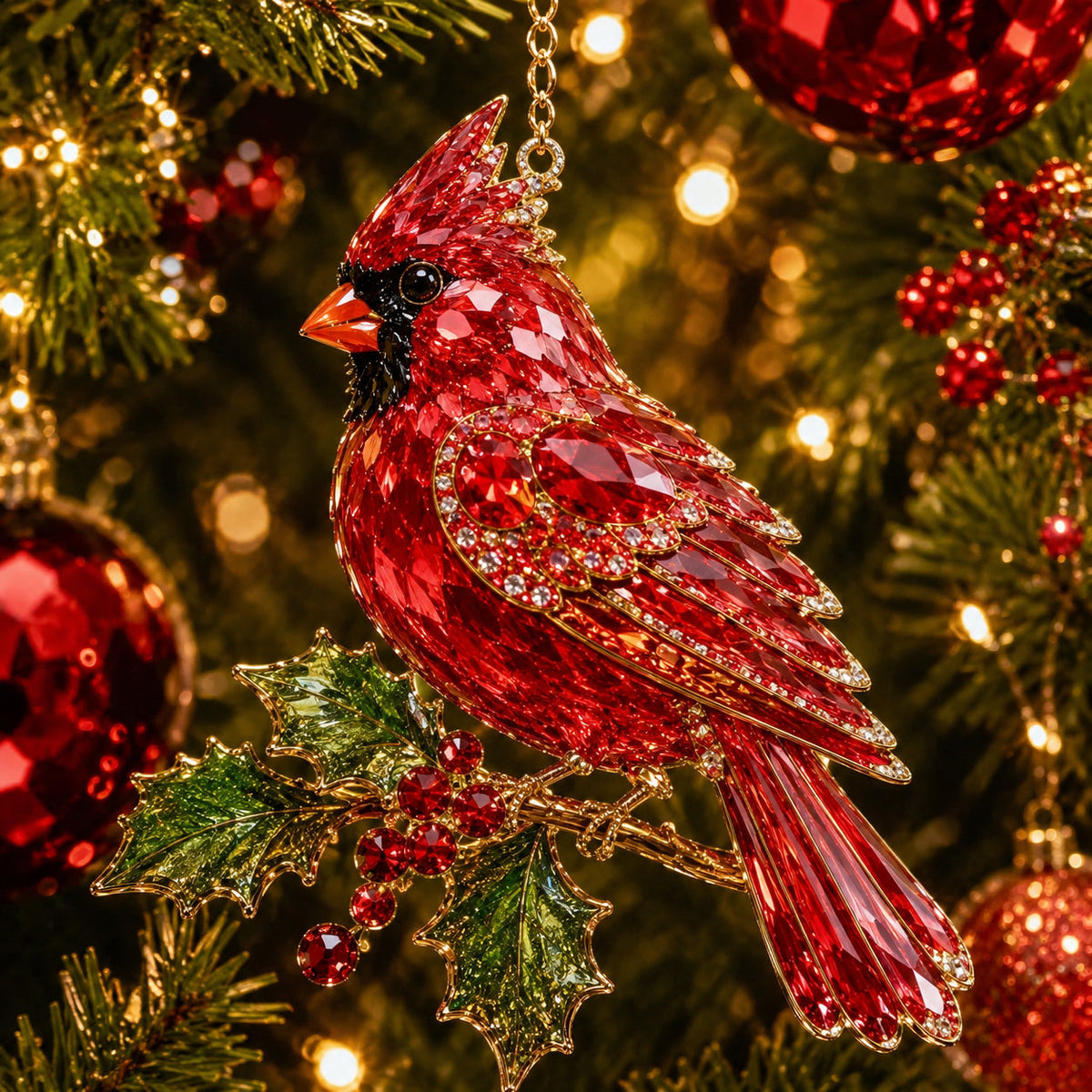 🎅Last Day 49% OFF ⏳ Luxury Crystal Christmas Ornaments | Sparkling Gemstone Peacock, Butterfly & Bird Tree Decorations for Elegant Holiday Décor 🎄✨