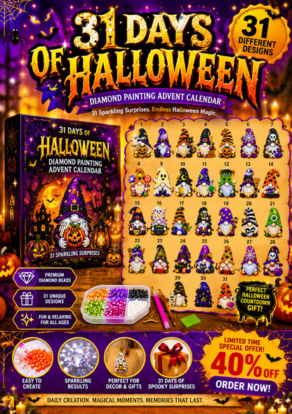 🔥31 Days of Gnome Surprises Halloween Diamond Painting Advent Calendar