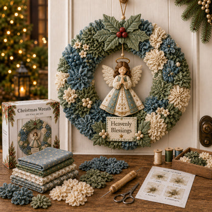 🔥49% Off Last Day 🔥🎄 3D Fabric Poke Wreath DIY Kit