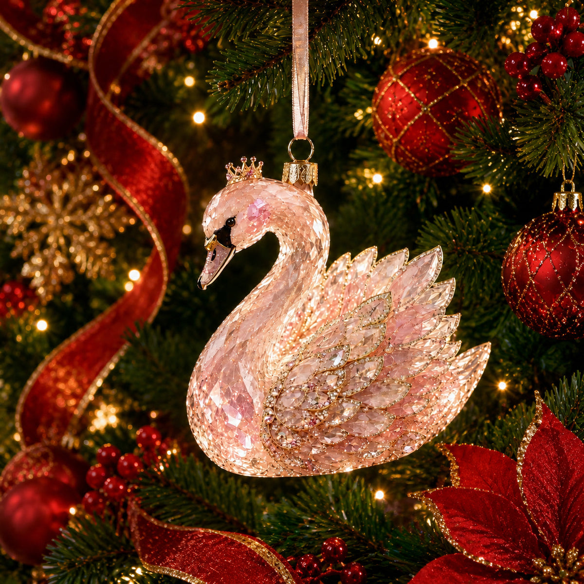 🎅Last Day 49% OFF ⏳ Luxury Crystal Christmas Ornaments | Sparkling Gemstone Peacock, Butterfly & Bird Tree Decorations for Elegant Holiday Décor 🎄✨