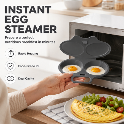 🥚✨ Dual-Cavity Microwave Egg Poacher | Quick & Healthy Breakfast in Minutes 🍳
