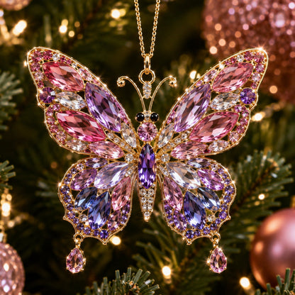 🎅Last Day 49% OFF ⏳ Luxury Crystal Christmas Ornaments | Sparkling Gemstone Peacock, Butterfly & Bird Tree Decorations for Elegant Holiday Décor 🎄✨