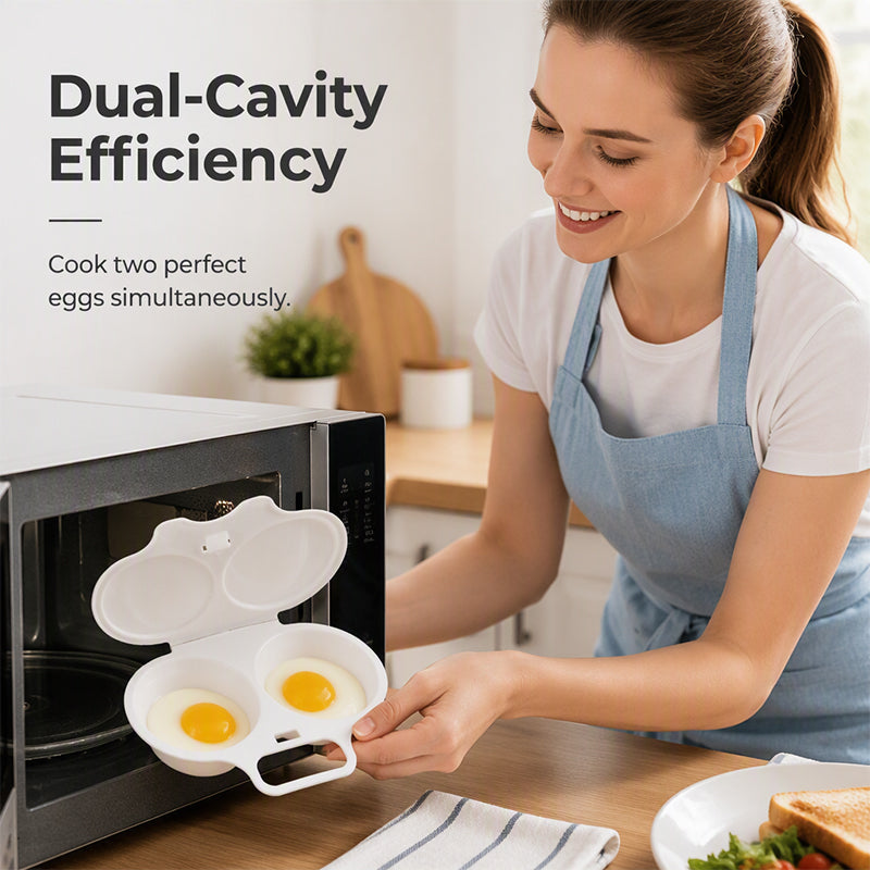 🥚✨ Dual-Cavity Microwave Egg Poacher | Quick & Healthy Breakfast in Minutes 🍳