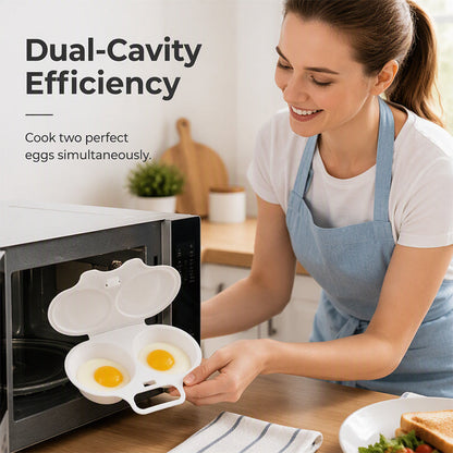 🥚✨ Dual-Cavity Microwave Egg Poacher | Quick & Healthy Breakfast in Minutes 🍳
