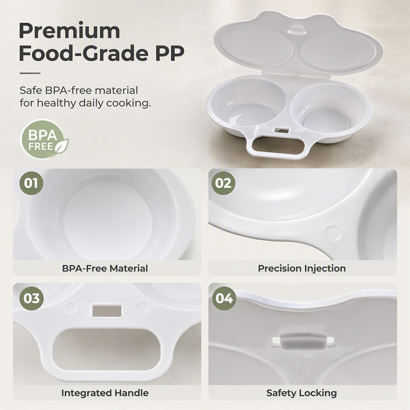 🥚✨ Dual-Cavity Microwave Egg Poacher | Quick & Healthy Breakfast in Minutes 🍳
