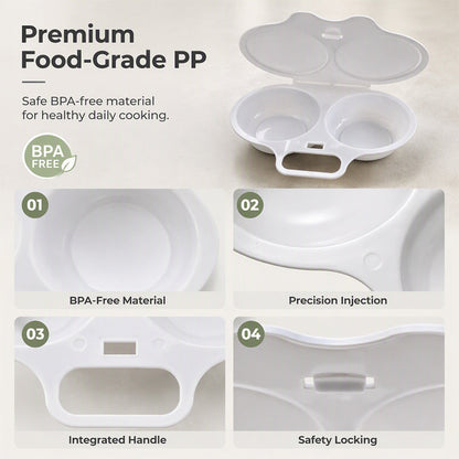 🥚✨ Dual-Cavity Microwave Egg Poacher | Quick & Healthy Breakfast in Minutes 🍳